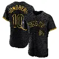 Men's No.10 Jim Sundberg Texas Rangers Black Authentic Snake Skin City 2023 World Series Champions Jersey