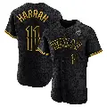 Men's No.11 Toby Harrah Texas Rangers Black Authentic Snake Skin City 2023 World Series Jersey