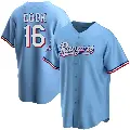 Men's No.16 Casey Cook Texas Rangers Light Blue Replica Alternate 2023 World Series Champions Jersey