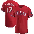 Men's No.17 Jim Fregosi Texas Rangers Red Authentic Alternate Jersey