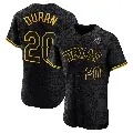 Men's No.20 Ezequiel Duran Texas Rangers Black Authentic Snake Skin City 2023 World Series Jersey