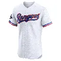 Men's No.21 Mike Hargrove Texas Rangers Gold Elite White 2024 Collection Jersey