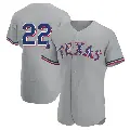 Men's No.22 Nick Martinez Texas Rangers Gray Authentic Road 2023 World Series Champions Jersey