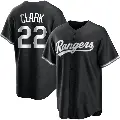 Men's No.22 Will Clark Texas Rangers Black/White Replica Jersey