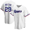 Men's No.29 Adrian Beltre Texas Rangers White Replica Home 2023 World Series Champions Jersey