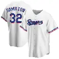 Men's No.32 Josh Hamilton Texas Rangers White Replica Home Jersey
