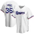 Men's No.36 Hyeon-Jong Yang Texas Rangers White Replica Home 2023 World Series Champions Jersey