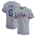 Men's No.6 Josh Jung Texas Rangers Gray Elite Road Jersey