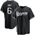 Men's No.6 Josh Jung Texas Rangers White Replica Black 2023 World Series Champions Jersey