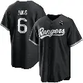 Men's No.6 Josh Jung Texas Rangers White Replica Black 2023 World Series Jersey