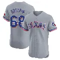 Men's No.68 Joe Barlow Texas Rangers Gray Elite Road Jersey