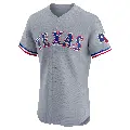 Men's No.68 Joe Barlow Texas Rangers Gray Elite Road Jersey