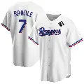 Men's No.7 Lenny Randle Texas Rangers White Replica Home 2023 World Series Jersey