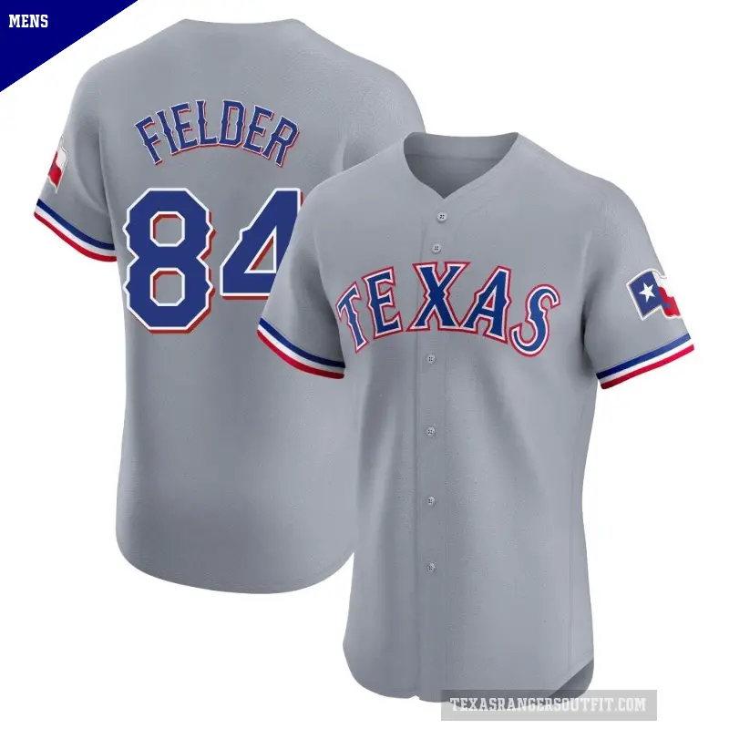 Men's No.84 Prince Fielder Texas Rangers Gray Elite Road Jersey