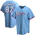 Men's No.87 Jose Corniell Texas Rangers Light Blue Replica Alternate Jersey