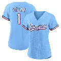 Women's No.1 Kevin Pillar Texas Rangers Light Blue Replica Alternate Jersey