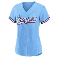Women's No.1 Kevin Pillar Texas Rangers Light Blue Replica Alternate Jersey