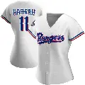 Women's No.11 Toby Harrah Texas Rangers White Authentic Home 2023 World Series Champions Jersey