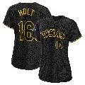 Women's No.16 Brock Holt Texas Rangers Black Replica Snake Skin City 2023 World Series Champions Jersey