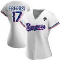 Women's No.17 Jim Fregosi Texas Rangers White Authentic Home 2023 World Series Jersey