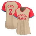 Women's No.2 Marcus Semien Texas Rangers Cream Limited American League 2024 All-Star Game Jersey