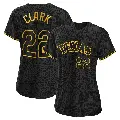 Women's No.22 Will Clark Texas Rangers Black Authentic Snake Skin City Jersey
