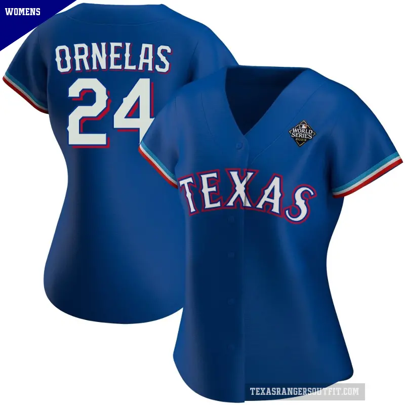 Women's No.24 Jonathan Ornelas Texas Rangers Royal Replica Alternate 2023 World Series Jersey