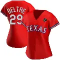 Women's No.29 Adrian Beltre Texas Rangers Red Authentic Alternate 2023 World Series Jersey