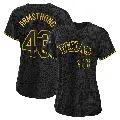 Women's No.43 Shawn Armstrong Texas Rangers Black Replica Snake Skin City 2023 World Series Champions Jersey