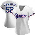 Women's No.52 Walter Pennington Texas Rangers White Replica Home Jersey