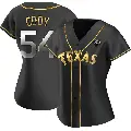 Women's No.54 Kyle Cody Texas Rangers Gold Replica Black en Alternate 2023 World Series Jersey