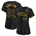 Women's No.68 Joe Barlow Texas Rangers Black Replica Snake Skin City 2023 World Series Jersey