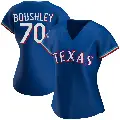 Women's No.70 Caleb Boushley Texas Rangers Royal Authentic Alternate 2023 World Series Champions Jersey