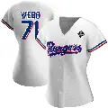 Women's No.71 Jacob Webb Texas Rangers White Replica Home 2023 World Series Jersey