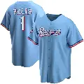Youth No.1 Kevin Pillar Texas Rangers Light Blue Replica Alternate 2023 World Series Champions Jersey