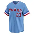 Youth No.23 Kevin Plawecki Texas Rangers Light Blue Limited Cooperstown Collection Jersey