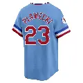 Youth No.23 Kevin Plawecki Texas Rangers Light Blue Limited Cooperstown Collection Jersey