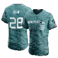 Youth No.28 Jonah Heim Texas Rangers Teal Elite American League Game Vapor Premier 2023 All-Star Jersey