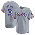 Youth No.3 Russell Wilson Texas Rangers Gray Limited Away Jersey