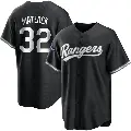 Youth No.32 Jon Matlack Texas Rangers White Replica Black 2023 World Series Champions Jersey