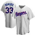 Youth No.33 Frank Howard Texas Rangers White Replica Home Cooperstown Collection Jersey