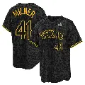 Youth No.41 Hoby Milner Texas Rangers Black Replica Snake Skin City 2023 World Series Jersey