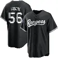 Youth No.56 Justin Foscue Texas Rangers White Replica Black 2023 World Series Champions Jersey