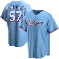 Youth No.57 Yerry Rodriguez Texas Rangers Light Blue Replica Alternate 2023 World Series Champions Jersey