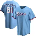 Youth No.81 Luis Curvelo Texas Rangers Light Blue Replica Alternate Jersey